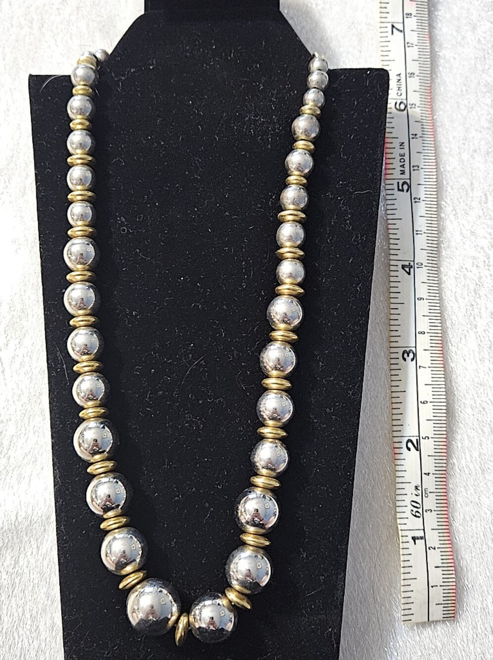 LC Lauren Conrad Two-Tone Silver and Gold Bead Necklace